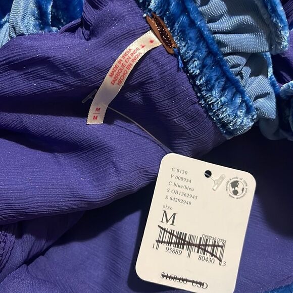 Free People Gum Drop Mini Dress In Deep River Size M - Picture 6 of 6